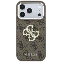 Заредете изображение във визуализатора на галерията – Гръб GUESS за IPHONE 18 Pro/17 Pro (4G &amp; Big Strass Logo) - кафяв
