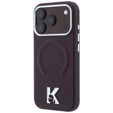 Заредете изображение във визуализатора на галерията – Гръб KARL LAGERFELD за IPHONE 18 Pro/17 Pro с MagSafe (Grained Embossed Ring &amp; Kameo Logo) - бордо – снимка 2
