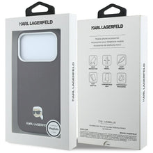 Заредете изображение във визуализатора на галерията – Гръб KARL LAGERFELD за IPHONE 18 Pro/ 17 Pro с MagSafe (Grained Karl Head Metal) - бордо – снимка 8
