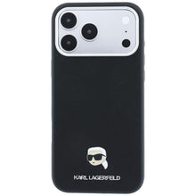 Заредете изображение във визуализатора на галерията – Гръб KARL LAGERFELD за IPHONE 18 Pro Max/ 17 Pro Max с MagSafe (Grained Karl Head Metal) - черен – снимка 7
