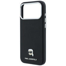 Заредете изображение във визуализатора на галерията – Гръб KARL LAGERFELD за IPHONE 18 Pro Max/ 17 Pro Max с MagSafe (Grained Karl Head Metal) - черен – снимка 3
