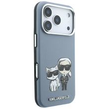 Заредете изображение във визуализатора на галерията – Гръб KARL LAGERFELD за IPHONE 18 Pro Max/ 17 Pro Max с MagSafe (Smooth Karl &amp; Choupette Bodies) - светлосин – снимка 8
