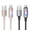 Заредете изображение във визуализатора на галерията – LED кабел USB A към USB C Hoco 3A 1,2 m U144 - черен – снимка 4
