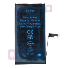 Заредете изображение във визуализатора на галерията – Ncc Battery for iPhone 15 3349mAh Diagnosable USED
