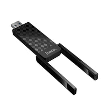 Заредете изображение във визуализатора на галерията – Мрежова карта WiFi 6 USB A (2 антени) Hoco HI34 - черна – снимка 5
