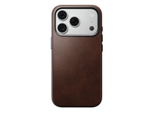 Заредете изображение във визуализатора на галерията – Кожен гръб NOMAD за IPHONE 18 Pro/17 Pro с MagSafe (Traditional Leather Case Horween Leather) - rustic brown
