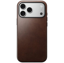 Заредете изображение във визуализатора на галерията – Кожен гръб NOMAD за IPHONE 18 Pro Max/17 Pro Max с MagSafe (Modern Leather Case Horween Leather) - rustic brown
