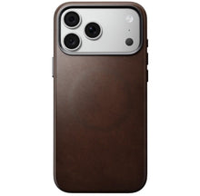 Заредете изображение във визуализатора на галерията – Кожен гръб NOMAD за IPHONE 18 Pro Max/17 Pro Max с MagSafe (Traditional Leather Case Horween Leather) - rustic brown – снимка 4
