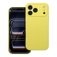 Заредете изображение във визуализатора на галерията – Гръб Silicone 2mm за iPhone 17 Pro Max / 18 Pro Max (нисък ръб на камерата) с MagSafe (със защита на камерата) - жълт
