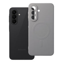 Заредете изображение във визуализатора на галерията – Гръб Silicone Mag Cover за Samsung A27 с MagSafe (със защита на камерата) - сив титан
