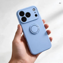Заредете изображение във визуализатора на галерията – Гръб Silicone Ring за iPhone 18 Pro Max / 17 Pro Max с пръстен - светлосин – снимка 3
