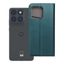 Заредете изображение във визуализатора на галерията – Калъф тип книга Smart Magneto за Motorola EDGE 70 - тъмнозелен
