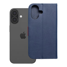 Заредете изображение във визуализатора на галерията – Калъф тип книга Split Book за iPhone 17 / 18 - тъмносиньо-червен
