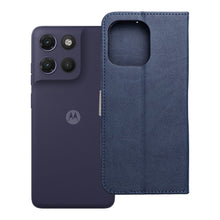 Заредете изображение във визуализатора на галерията – Калъф тип книга Split Book за Motorola G17 POWER - тъмносиньо-кремав
