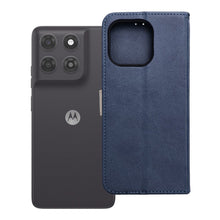 Заредете изображение във визуализатора на галерията – Калъф тип книга Split Book за Motorola G37 POWER - тъмносиньо-кремав
