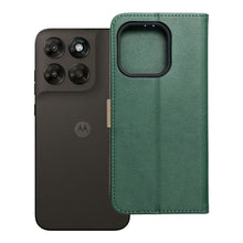 Заредете изображение във визуализатора на галерията – Калъф тип книга Split Book за Motorola G67 / G77 - зелено-златист
