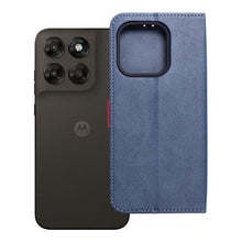 Заредете изображение във визуализатора на галерията – Калъф тип книга Split Book за Motorola G67 / G77 - тъмносиньо-червен
