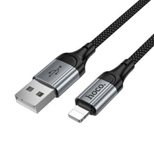 Заредете изображение във визуализатора на галерията – Кабел USB A към Lightning Hoco PD 2,4A 1,5 m X121 - черен – снимка 4
