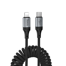 Заредете изображение във визуализатора на галерията – Кабел USB C към Lightning Hoco PD 27W 1,5 m X121 - черен – снимка 2
