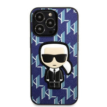Заредете изображение във визуализатора на галерията – Karl Lagerfeld KLHCP13LPMNIKBL iPhone 13 Pro / 13 6.1" hardcase blue/blue Monogram Ikonik Patch
