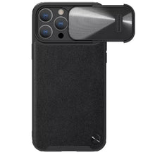 Заредете изображение във визуализатора на галерията – Nillkin CamShield S Leather Magnetic Case for Iphone 14 Pro black

