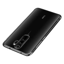 Заредете изображение във визуализатора на галерията – Clear Color case gel cover case with a metallic frame for Xiaomi Redmi 9 black
