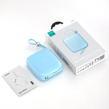 Заредете изображение във визуализатора на галерията – Joyroom power bank 10000mAh Jelly Series 22.5W with built-in USB C cable blue (JR-L002)
