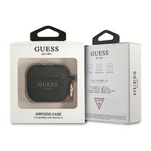 Заредете изображение във визуализатора на галерията – Original Case GUESS - AirPods 3 Cover Silicone Glitter GUA3SGGEK black
