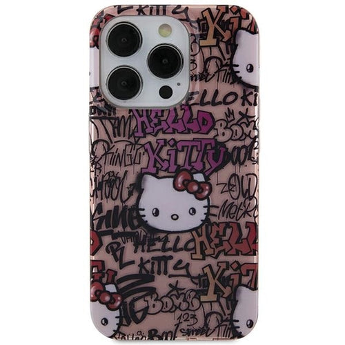 Original Case HELLO KITTY hardcase IML Tags Graffiti HKHCN61HDGPTP for Iphone 11/ Xr pink