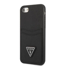 Заредете изображение във визуализатора на галерията – Guess GUHCI8PSATPK iPhone 7/8 SE 2020 / SE 2022 hardcase black/black hardcase Saffiano Triangle Logo Cardslot
