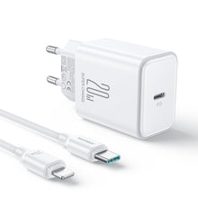 Заредете изображение във визуализатора на галерията – 20W USB C PD Charger with USB C Cable - Lightning Joyroom JR-TCF06
