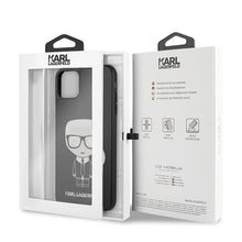 Заредете изображение във визуализатора на галерията – Karl Lagerfeld KLHCN65DLFKBK iPhone 11 Pro Max czarny/black hard case Iconic Karl Glitter
