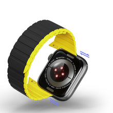 Заредете изображение във визуализатора на галерията – Magnetic Apple Watch SE, 8, 7, 6, 5, 4, 3, 2, 1 (41, 40, 38mm) Dux Ducis Strap (LD Version) - Black/Yellow
