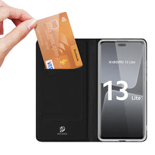 Заредете изображение във визуализатора на галерията – Dux Ducis Skin Pro case for Xiaomi 13 Lite cover with flip card wallet stand black
