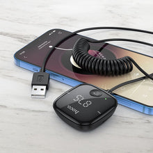 Заредете изображение във визуализатора на галерията – HOCO transmitter FM bluetooth AUX E65 Unity black
