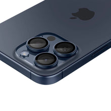 Заредете изображение във визуализатора на галерията – Spigen Optik.tR EZ Fit Camera Protector for iPhone 14 Pro / Pro Max / 15 Pro / Pro Max - Titanium Blue 2 pcs.
