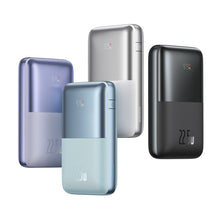 Заредете изображение във визуализатора на галерията – Baseus Power Bank 20000mAh Bipow Pro - 2xUSB + Type C - 5A 22,5W with USB to Type C cable (PPBD030003) blue
