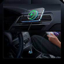 Заредете изображение във визуализатора на галерията – MagSafe 15W USB C 25W Baseus CW01 inductive car charger - black
