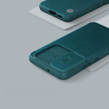 Заредете изображение във визуализатора на галерията – Nillkin Qin Cloth Pro Case for Samsung Galaxy S23+ Flip Cover Camera Cover blue
