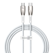 Заредете изображение във визуализатора на галерията – Baseus Glimmer Series cable with fast charging USB-C 480Mb/s PD 100W 1m white
