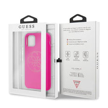 Заредете изображение във визуализатора на галерията – Guess GUHCN58LS4GFU iPhone 11 Pro fuksja/fuchsia hard case Silicone 4G Tone On Tone
