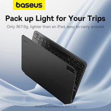 Заредете изображение във визуализатора на галерията – Baseus Brilliance Series keyboard case for iPad 10.9'' 2022 (10th generation) + USB-C cable - black
