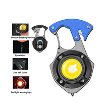 Заредете изображение във визуализатора на галерията – Mini flashlight LED keychain W5143 Type C with 2 screwdriver bits blue
