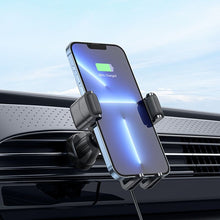 Заредете изображение във визуализатора на галерията – HOCO car holder with wireless charging automatic 15W HW01 Pro blac
