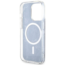 Заредете изображение във визуализатора на галерията – Original Case GUESS hardcase Marble MagSafe GUHMP14LPCUMAK for Iphone 14 Pro black
