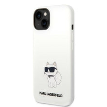 Заредете изображение във визуализатора на галерията – Karl Lagerfeld KLHMP14SSNCHBCH iPhone 14 6.1" hardcase white/white Silicone Choupette MagSafe
