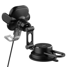 Заредете изображение във визуализатора на галерията – Spigen UTS35W ONETAP UNIVERSAL WINDSHIELD &amp; DASHBOARD CAR MOUNT WIRELESS CHARGER BLACK
