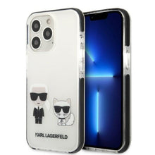 Заредете изображение във визуализатора на галерията – Karl Lagerfeld KLHCP13LTPEKCW iPhone 13 Pro / 13 6.1" hardcase white/white Karl&amp;Choupette
