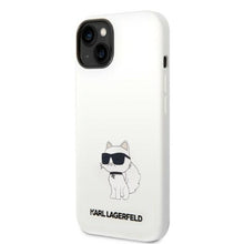 Заредете изображение във визуализатора на галерията – Karl Lagerfeld KLHMP14MSNCHBCH iPhone 14 Plus 6.7" hardcase white/white Silicone Choupette MagSafe
