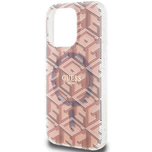 Заредете изображение във визуализатора на галерията – Original faceplate case GUESS GUHMP15LHGCUSTGP for iPhone 15 Pro (Magsafe / IML GCUBE / pink)
